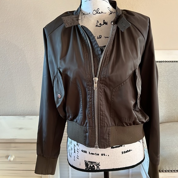 Free people army green bomber jacket Sz XS - Picture 4 of 14